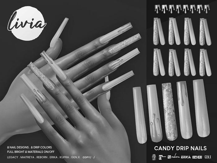LIVIA Candy Drip Nails DEMO