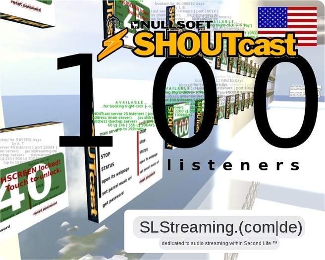 SLStreaming.com SHOUTcast Server 24h 100 US