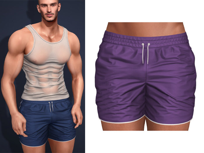 Mossu - Walter Shorts - Violet 