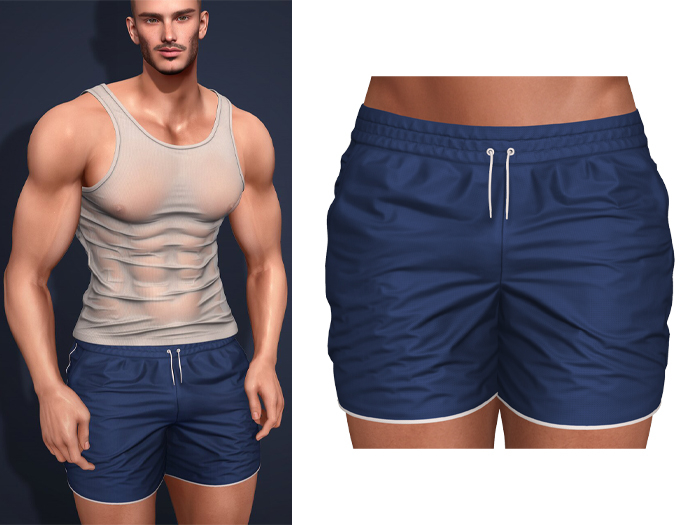 Mossu - Walter Shorts - Blue 