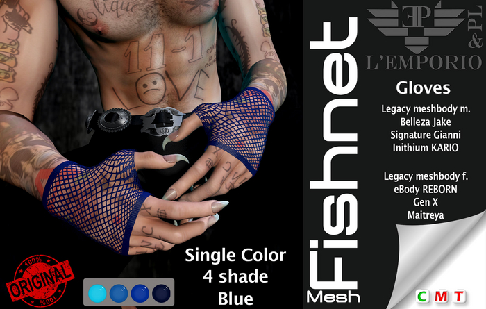 L'Emporio&PL::*Fishnet*::Gloves Blue