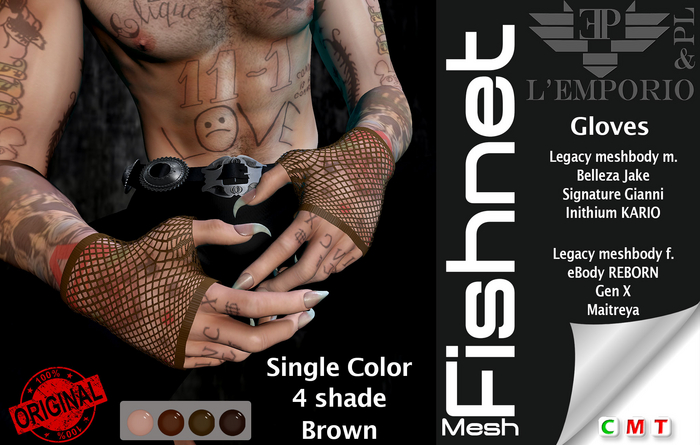 L'Emporio&PL::*Fishnet*::Gloves Brown