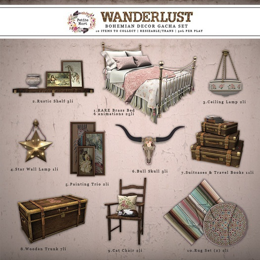 Petite Mort- Wanderlust Brass Bed RARE