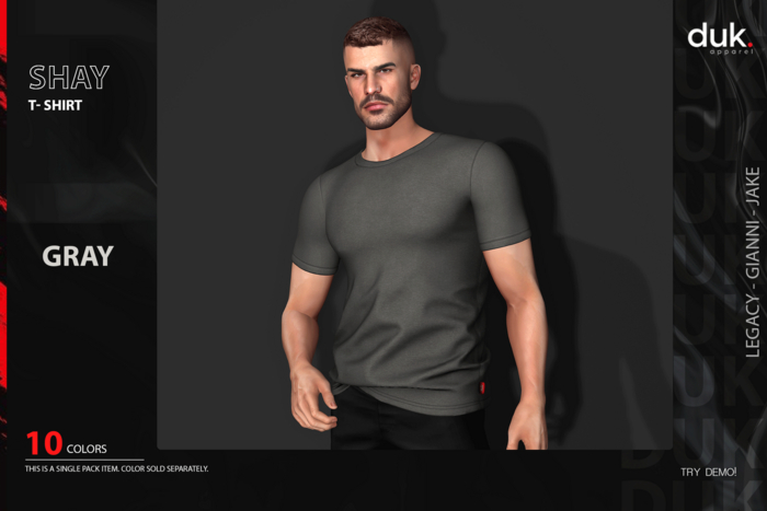 [DUK] - Shay T-Shirt - "Gray" -  Wear