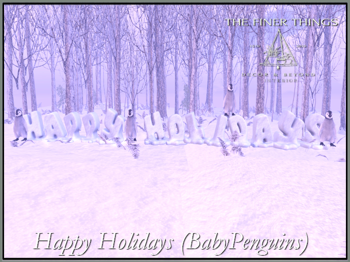 Baby Penguins Snow Letters Fatpack