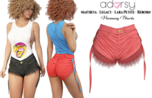 adorsy - Harmony Shorts Coral - Maitreya/Legacy/Lara Petite/Reborn