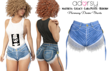 adorsy - Harmony Denim Shorts Cornflower - Maitreya/Legacy/Lara Petite/Reborn
