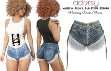 adorsy - Harmony Denim Shorts Dirty - Maitreya/Legacy/Lara Petite/Reborn