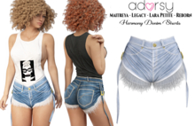 adorsy - Harmony Denim Shorts Faded - Maitreya/Legacy/Lara Petite/Reborn