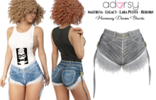 adorsy - Harmony Denim Shorts Grey - Maitreya/Legacy/Lara Petite/Reborn
