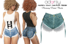 adorsy - Harmony Denim Shorts Petrol - Maitreya/Legacy/Lara Petite/Reborn