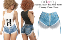 adorsy - Harmony Denim Shorts Splash - Maitreya/Legacy/Lara Petite/Reborn