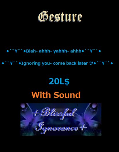 Gesture with Sound- Ignoring You