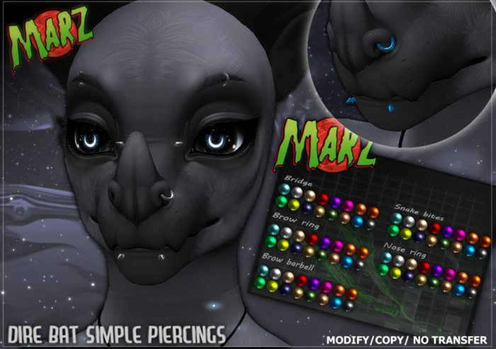MARZ, Dire Bat Simple Piercings