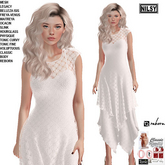 WHITE LACE DRESS,CL&MESH BODY