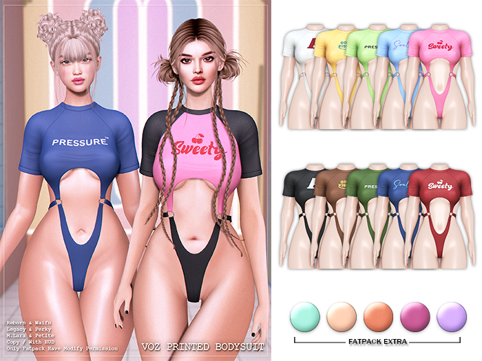 [VOZ] Printed Bodysuit (Fatpack)