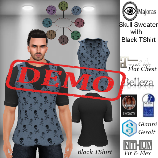Majoras Skull Sweater with Black TShirt Wear to Unpack Demo