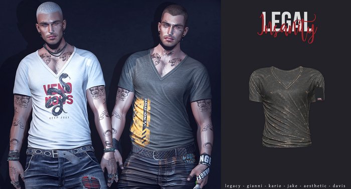 Legal Insanity  - Kole vneck #43