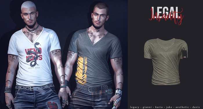 Legal Insanity  - Kole vneck #45