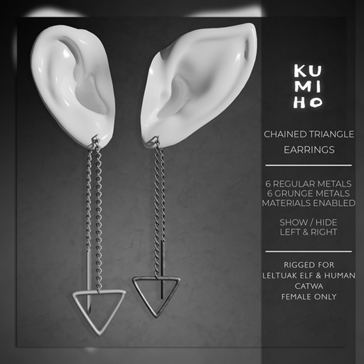 KUMIHO Chained Triangle Earrings DEMO