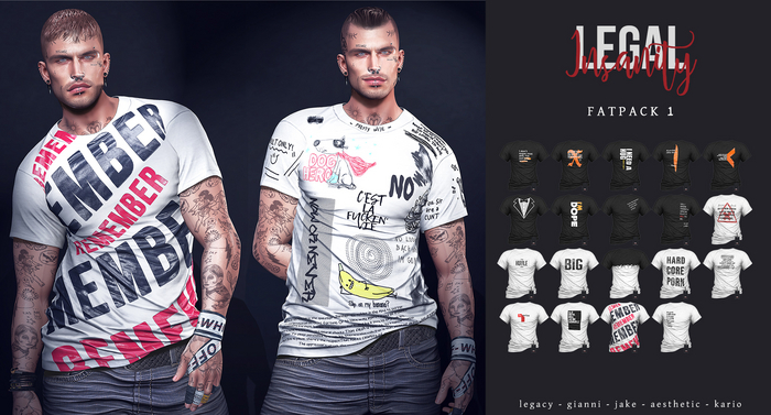 Legal Insanity - Dillon tshirts FATPACK 1