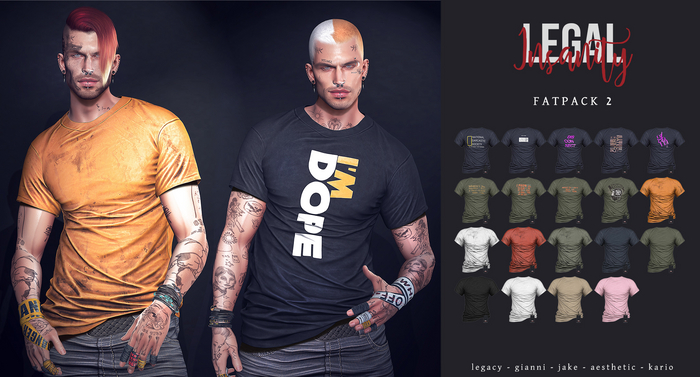 Legal Insanity - Dillon tshirts FATPACK 2
