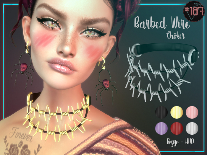 #187# Barbed Wire Choker