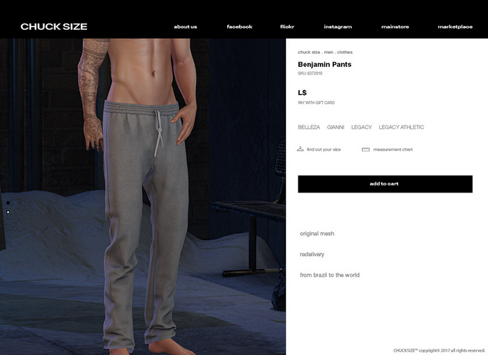 CHUCK'S BENJAMIN PANTS BLACK