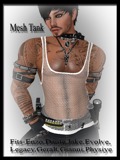 (MS)Tanktop-mesh-white