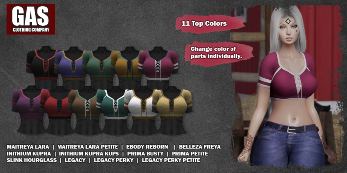 GAS [Top Zoey - 11 Colors w/HUD FAPTPACK] Demo