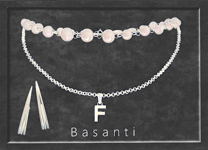 :::Me::: Initial Necklace Set ~ F ~ Basanti