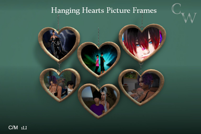 -CW- Hanging Heart Photo Frames 