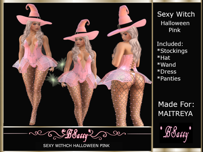 *BSASSY* SEXY WITCH HALLOWEEN 23 PINK