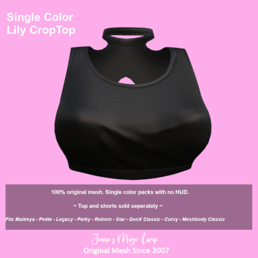Lily Suspender CropTop Black