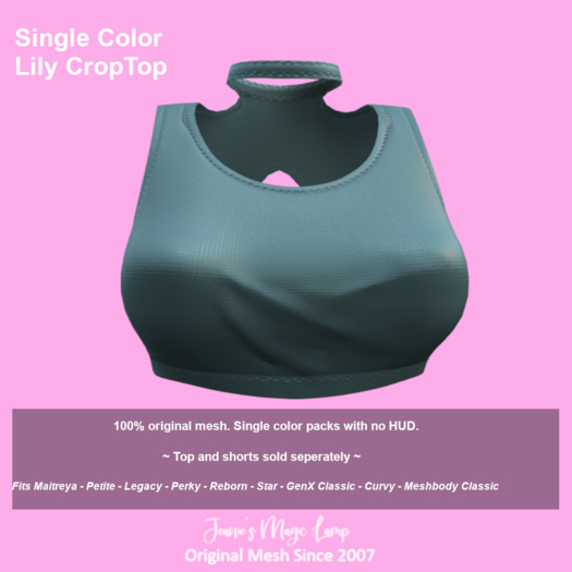 Lily Suspender CropTop Paradise Blue