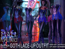 50% OFF COPY/MOD - Goth Lace-Up Outfits - 6x FatPack - Senra Jamie