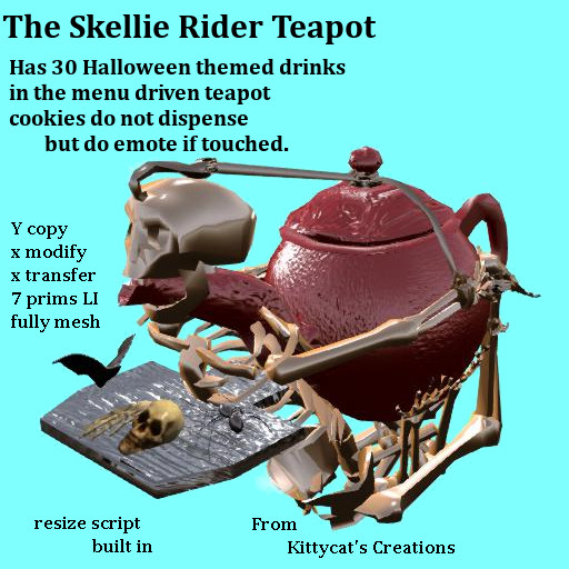 The Skelly Rider Teapot box