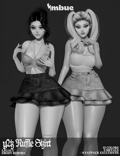 imbue. Y2K Ruffle Skirt - demo