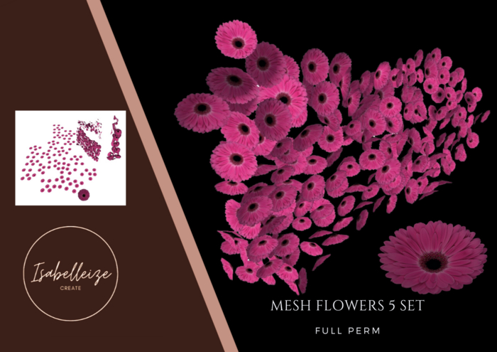 Mesh Sunflowers - Full Perm (5 Set)