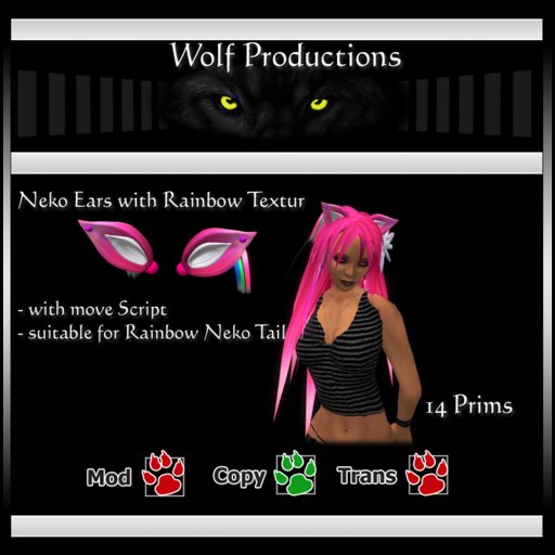 Rainbow Neko Ears
