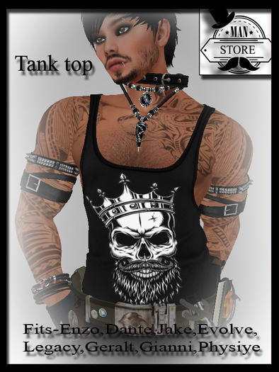 (MS)tank top skull-DEMO