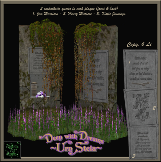 Deep with Dreams - Urn Stela