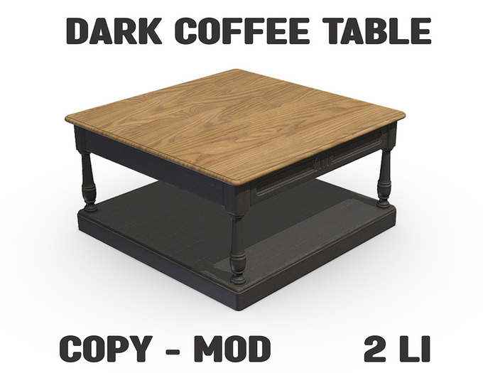 dark coffee table