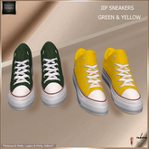 SAS - Jip Green & Yellow Sneakers