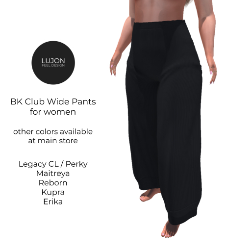 {LUJON} BK Club Wide Pants - Women - Black