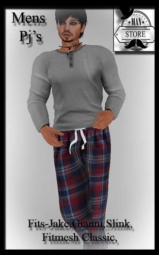 (MS) mens pj's - red