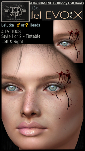 =ED= EVOX-BOM - BLOODY L-R HOOKS - [Unisex]