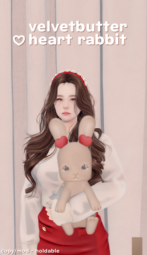 velvetbutter - brown heart rabbit