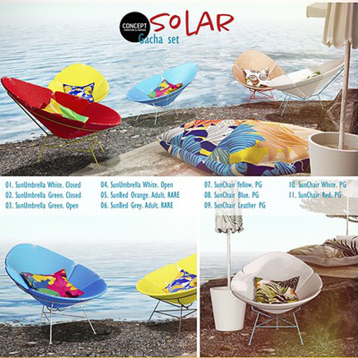 Concept} *05. Solar:SunBed orange. Adult. RARE