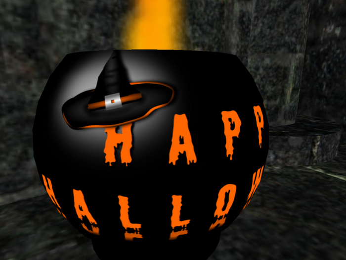 Halloween - Greeting with Fire Vase